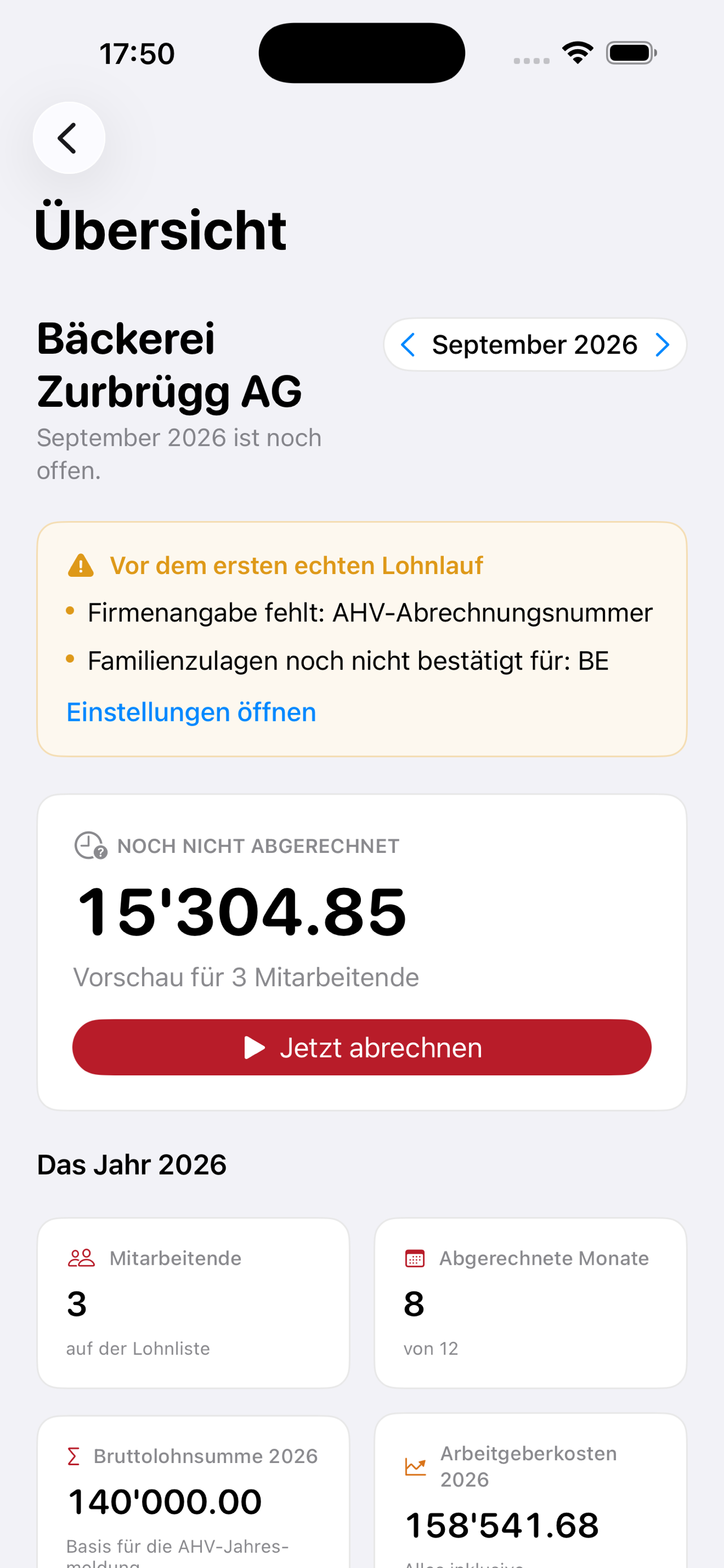 LohnStudio Treuhand Screenshot 4